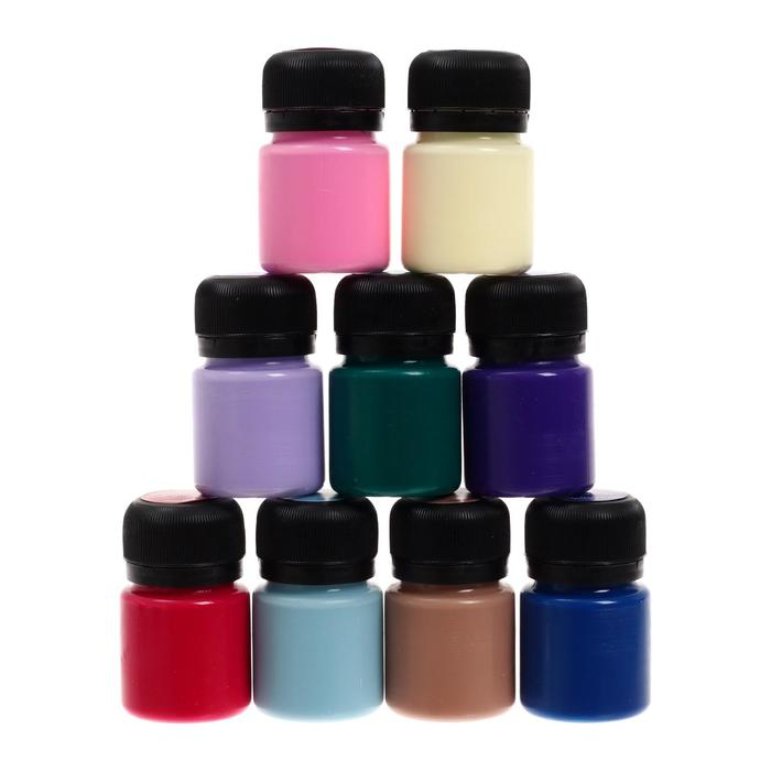 Краска акриловая, набор 9 цветов х 20 мл, Matt, ЗХК Decola "Ривьера", матовая, 143411883