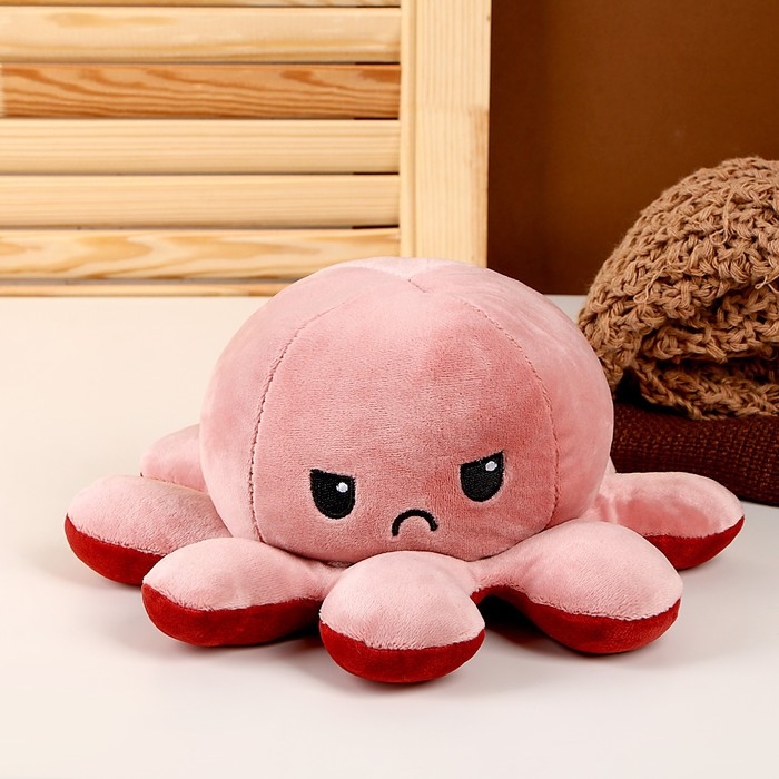 Мягкая игрушка &laquo;Осьминог&raquo;, перевёртыш, цвет МИКС