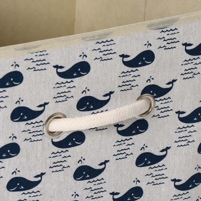 Короб стеллажный для хранения Доляна &laquo;Киты&raquo;, 27&times;27&times;27 см