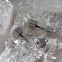 Пирсинг универсальный &laquo;Кубики&raquo;, набор 2 шт., L=9 мм, цвет серебро