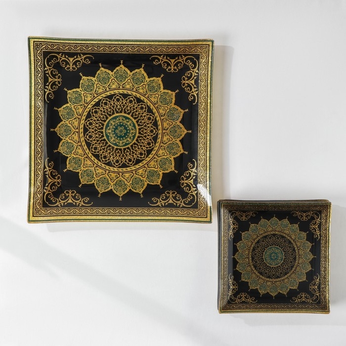 Набор столовый &laquo;Мехенди&raquo;, 7 предметов: 30&times;30 см - 1 шт, 18&times;18 см - 6 шт