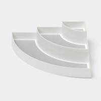 Подставка для специй 3 яруса Griten, угловая, 30&times;30&times;8,7 см, цвет белый