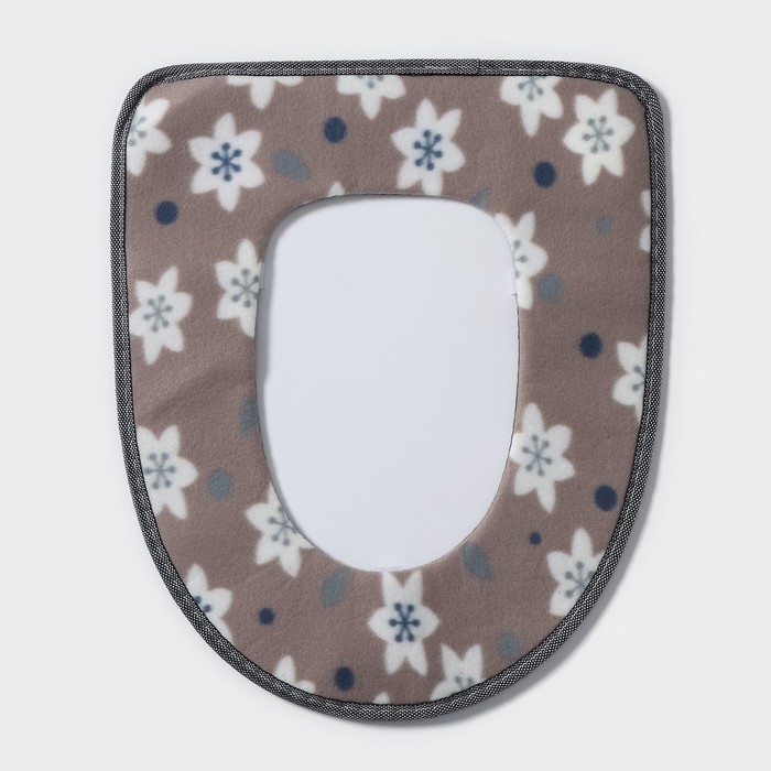 Чехол на сиденье для унитаза на липучках &laquo;Цветы&raquo;, 35&times;45 см, цвет МИКС