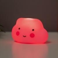 Ночник "Облачко" 2Вт LED LR44 розовый 3,5х5х4см