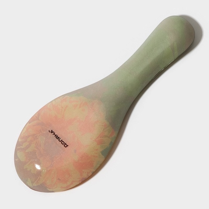 Подставка стеклянная под ложку Доляна &laquo;Хризантема&raquo;, 21&times;7,5&times;1,4 см