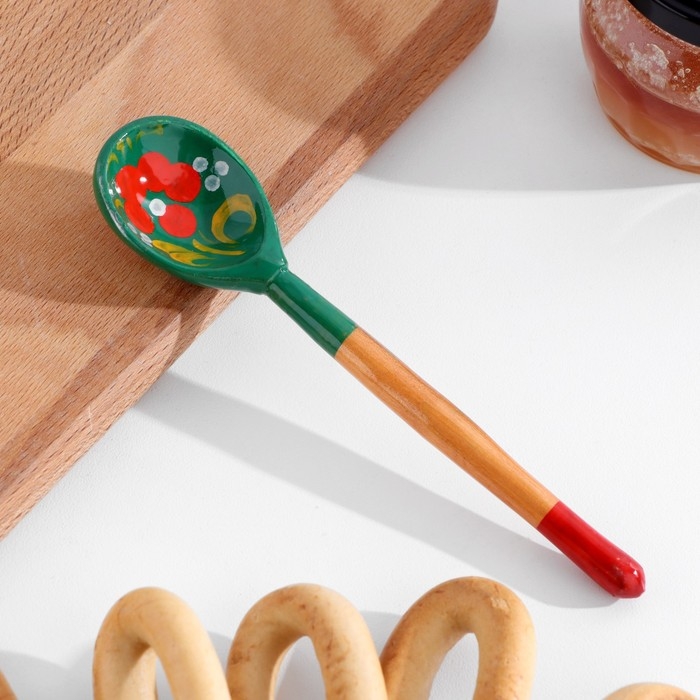 Ложка чайная &laquo;Зеленушка&raquo;, 14,7&times;3,5 см, микс