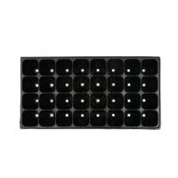 Кассета для выращивания рассады, на 32 ячейки, по 180 мл, из пластика, чёрная, 51 &times; 28 &times; 10 см, Greengo