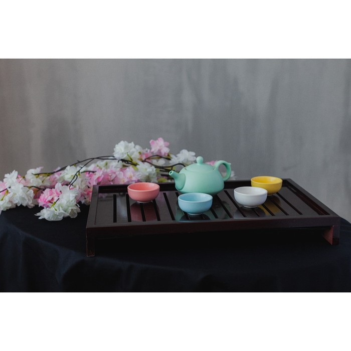 Набор для чайной церемонии керамический &laquo;Утро&raquo;, 5 предметов: 4 пиалы 50 мл, чайник 200 мл