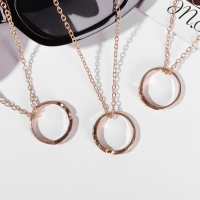 Кулоны &laquo;Неразлучники&raquo; кольца дружбы, цвет золото, 45 см