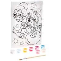 Картина по номерам для детей &laquo;Принцесса на луне&raquo;, 21 х 15 см