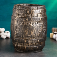 Копилка "Бочка" 21х21х30см, бронза