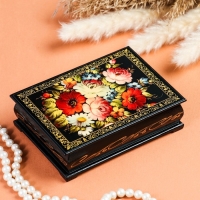 Шкатулка &laquo;Цветочная роспись&raquo;, 10&times;14 см, лаковая миниатюра