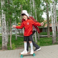 Пенниборд ONLYTOP, 56х15 см, колёса PU 60х45 мм, алюминиевая рама, цвет бронзовый