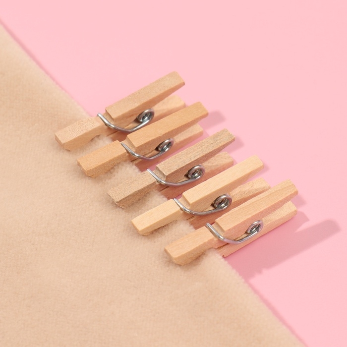 Прищепки для шитья, 2,5 &times; 0,8 см, 50 шт, цвет бежевый