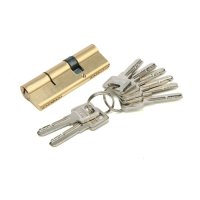 Цилиндровый механизм для китайской двери, 90 мм, латунь, цвет золото