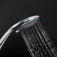 Душевая лейка ZEIN Z0401, 4 режима, средняя, d=95 мм, пластик, цвет хром