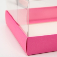 Коробка кондитерская, упаковка, &laquo;Фуксия&raquo; , 22 х 8 х 13,5 см
