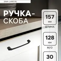 Ручка-скоба CAPPIO LIBERTY RSC019, м/о 128 мм, цвет черный