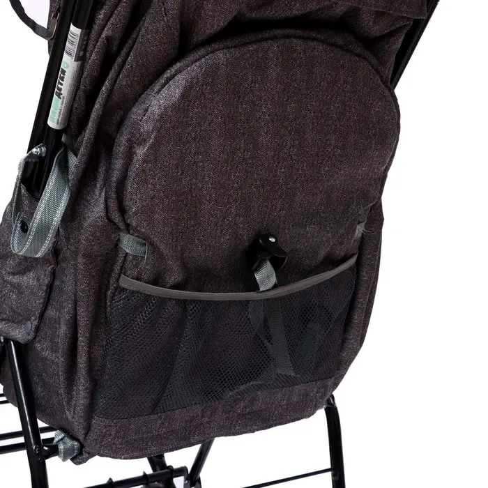 Санки - коляска &laquo;Наши детки 6&raquo;, чехол для ног, муфта, сумка, принт с ламой, серый