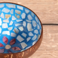 Чаша "Глазурь" 14х14х6 см, кокос