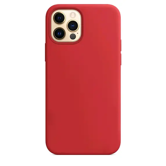 Чехол iPh 12 Mini Silicon Case под  Red (c LOGO)