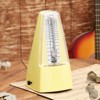 Метроном механический Gleam, желтый, 40-408 ударов в минуту, 21 х 10 х 12 см,