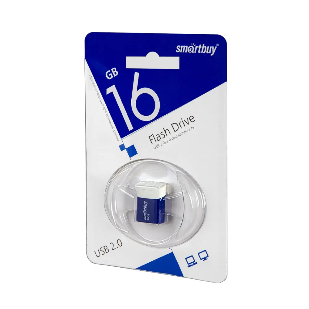 USB накопитель 16 GB Smart Buy LARA Blue