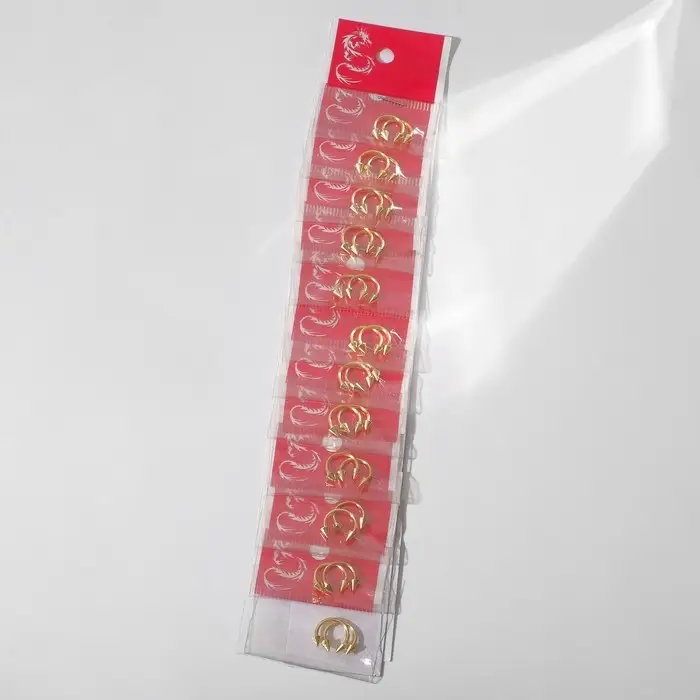 Пирсинг в бровь циркуляр, шип, d=8 мм, пара, цвет золотой