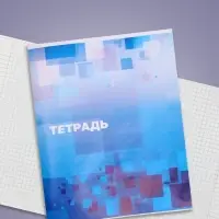 Тетрадь 48 листов в клетку Calligrata &laquo;Графика&raquo;, обложка мелованная бумага, серые листы, МИКС