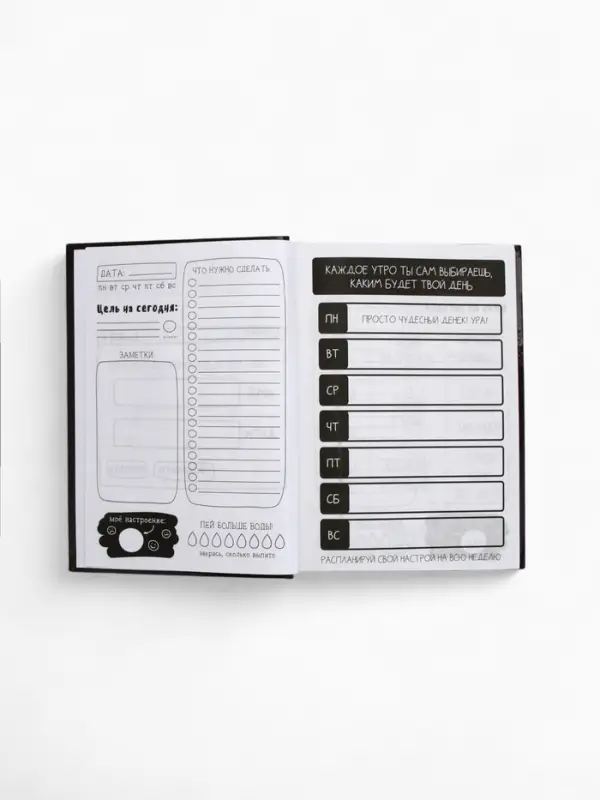 Ежедневник творческого человека с заданиями А5, 120 л. В твердой обложке "Тревожная масса"