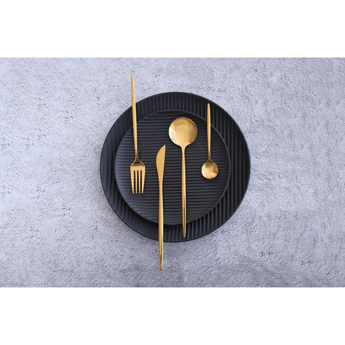 Столовые приборы из нержавеющей стали Magistro &laquo;Блинк&raquo;, 4 предмета, цвет золотой