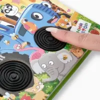 Тактильная книжка "Дружный зоопарк", Синий трактор