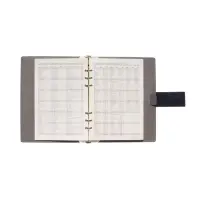 Органайзер на кольцах, А5, с хлястиком, 80л, линия, к/зам, Синий