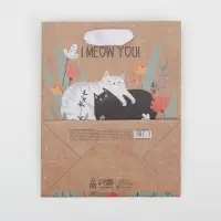 Пакет подарочный крафтовый, упаковка, &laquo;Пушистого счастья&raquo;, MS 18 х 23 х 8 см