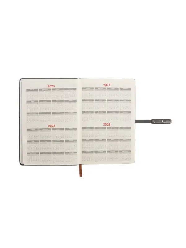 Ежедневник недатированный формат А5, с хлястиком, 112л, линия, пвх, Узор Серый