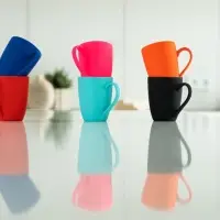 Кружка Good Morning с покрытием софт-тач, ver.2, голубая