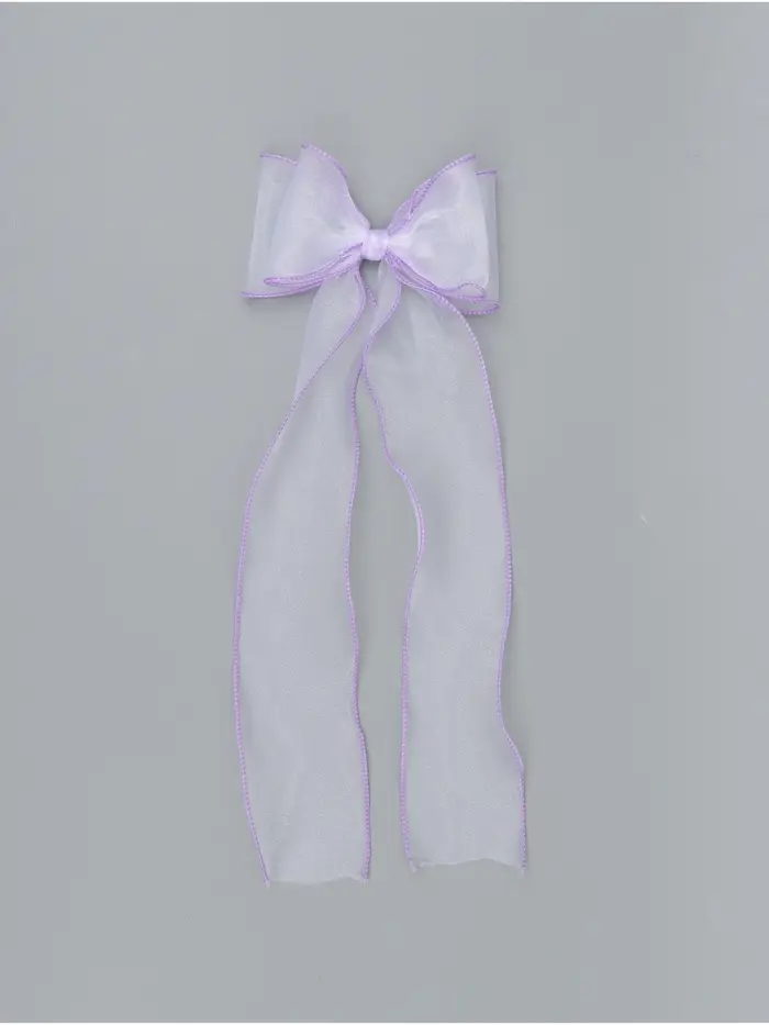 Бант для волос на заколке сиреневый, Холодное сердце