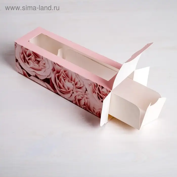 Коробка для макарун, кондитерская упаковка &laquo;Love&raquo;, 18 х 5.5 х 5.5 см