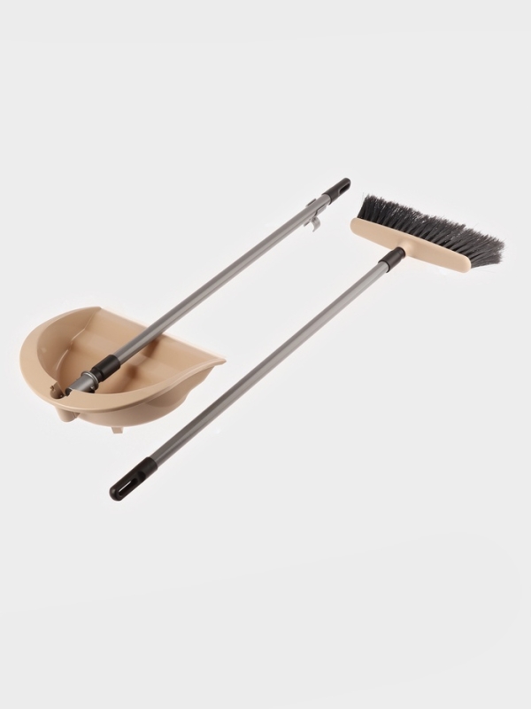 Набор для уборки 26х22,5х86см "Ленивка люкс" складной, цвет бежевый