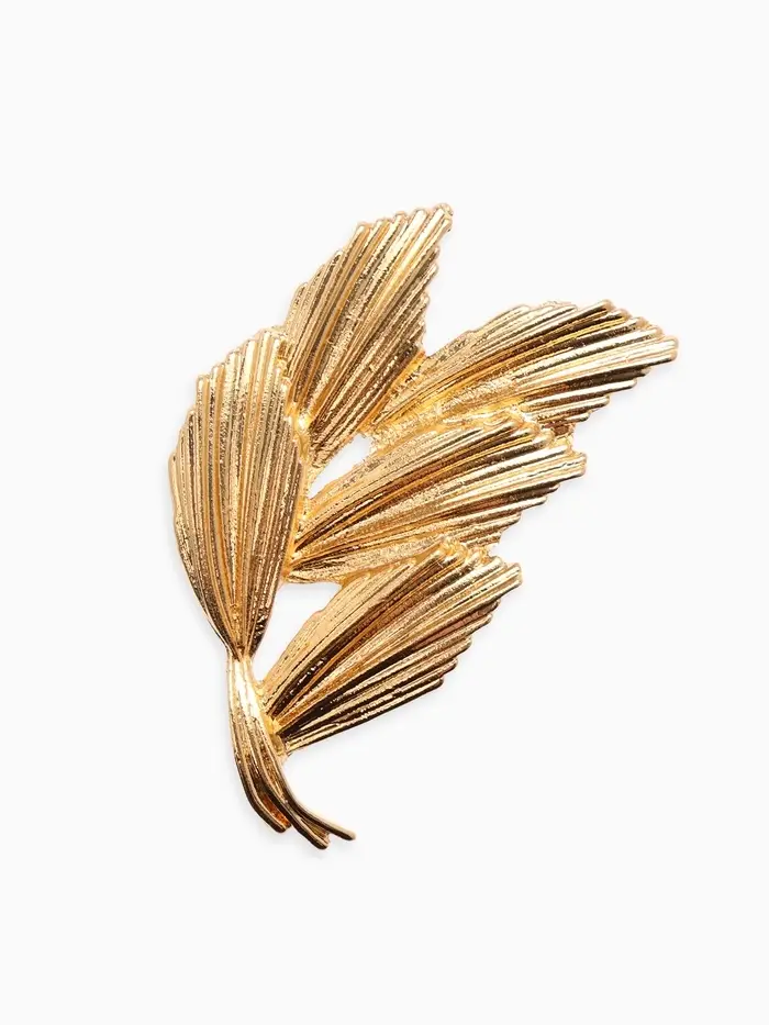 Брошь "Колоски", цвет золото