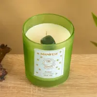 Свеча в стекле с камнем Manifest цветочный 200 гр соевый воск