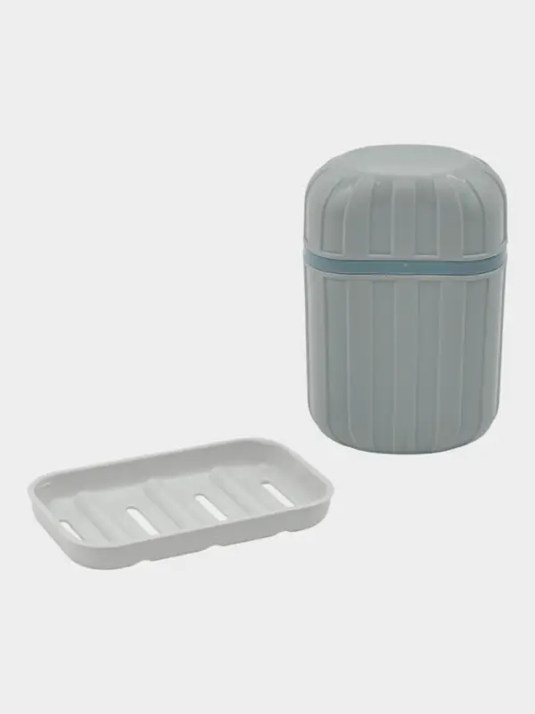 Мыльница для ванной дорожная с крышкой