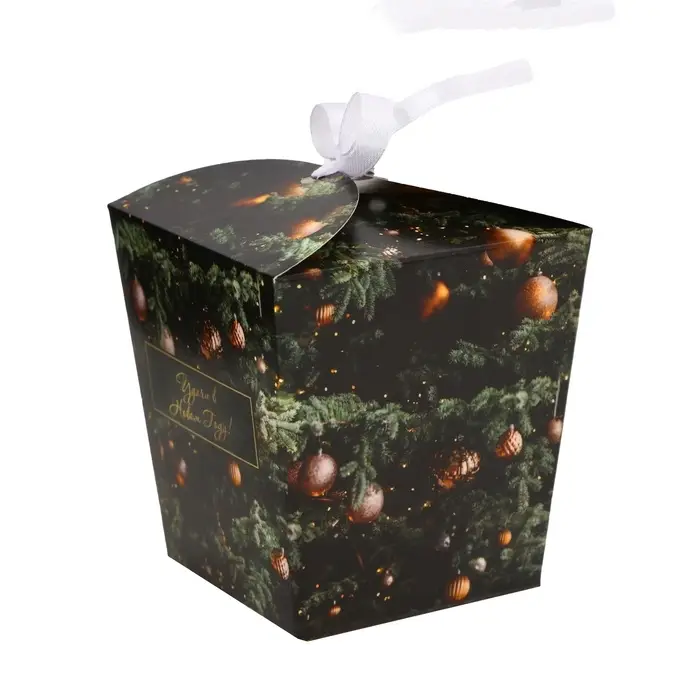 Бонбоньерка, новогодняя подарочная упаковка &laquo;Прекрасная Ель&raquo;, 7.5&times;8&times;7.5 см