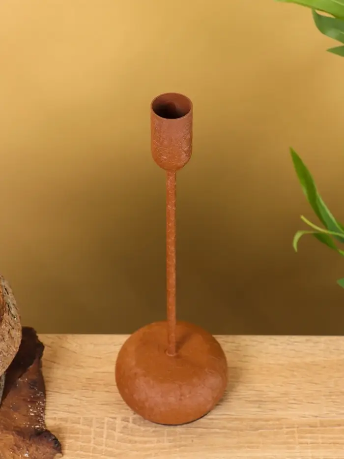 Подсвечник на 1 свечу текстурный "Бисквит" 8х8х25,5 см