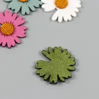 Декор для творчества иск. замша "Цветная ромашка" МИКС 2,5х2,5 см
