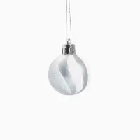 Набор украшений пластик 26 шт "Праздничный хоровод" 4 см, серебро