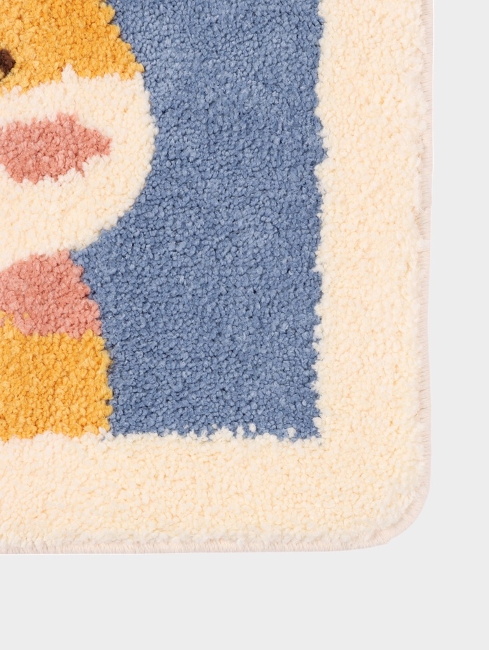 Коврик Доляна &laquo;Корги&raquo;, 40&times;60 см, микрофибра, синий