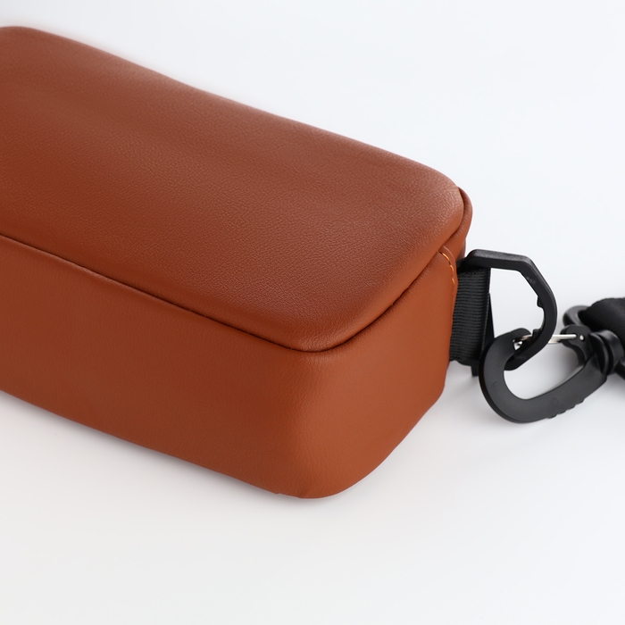 Сумка женская на молнии, TEXTURA, маленький размер, длинный ремень, цвет коричневый