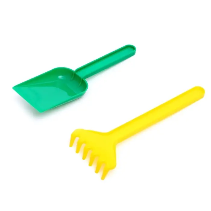 Набор игрушек для песочницы, 2 предмета: совок и грабли, МИКС