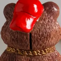 Копилка "Хомяк в кепке" 20 см, коричневый